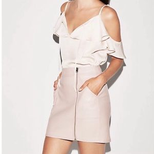 Express Baby pink leather skirt